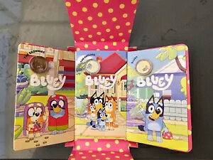 2024 $1 Bluey Dollarbucks �J���[ Unc 3 �R�C�� �Z�b�g - ��������