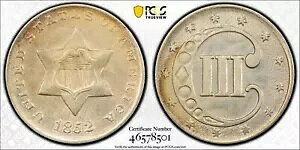 1852 X[ 3 Zg Vo[ 3CS PCGS F GENUINE AU ڍ ESTATE RC 1712