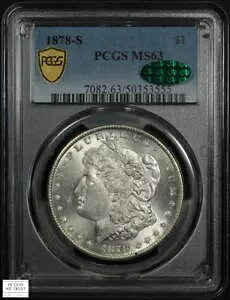 1878 S ���[�K�� �V���o�[ �h�� 1 �h�� PCGS MS 63 CAC
