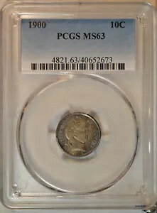 1900 �o�[�o�[ �_�C���APCGS MS63�A���ꂢ�ɐF��.....Type Coin Company