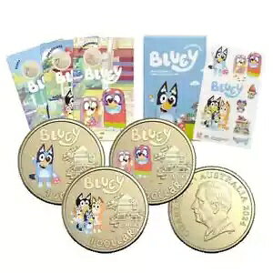 Bluey Dollarbucks 2024 $1 Al-Br �J���[������ 3 �R�C���Z�b�g ?��������?