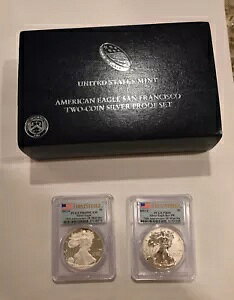 2012-S シルバー イーグル 2 ピース サンフランシスコ造幣局 75 周年記念セット PCGS PR69