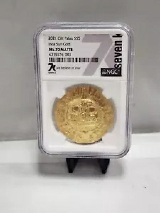 楽天市場】2021 金パラオ $5 インカ太陽神 NGC MS 70 マットコイン 
