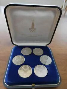 モスクワオリンピック記念貨幣 ソ連 ケース付き6枚セット その1