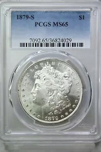 1879-S $1 �V���o�[ �����K�� �_���[ PCGS MS65 �z���C�g #4029