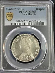 1862 C �܂��� B �C�M���X �C���h �V���o�[ ���s�[ �N�C�[�� �r�N�g���A PCGS MS63