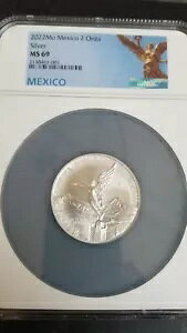 2022 MO ���L�V�R �V���o�[ ���x���^ 2oz MS-69 NGC - KM# 614
