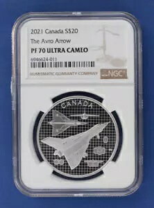 2021 Ji_ Vo[ v[t $20 RCuThe Avro ArrowvNGC O[h PF70 COA t