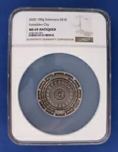 2020 �\������ �C�Y 100g �V���o�[ $10 �R�C���u���֏�vNGC �O���[�h MS69 �P�[�X�t��