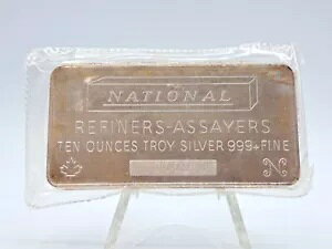 10 �I���X .999 �t�@�C�� �V���o�[ National Refiners-Assayers �o�[ **�I���W�i�� �v���X�`�b�N** 261