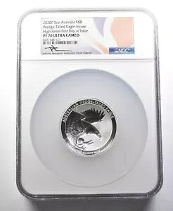 2020 P �I�[�X�g�����A $8 �V���o�[ �I�i�K���V �n�C�����[�t FDOI PF70 NGC *0212