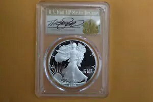 1990-S プルーフ シルバー アメリカン イーグル PCGS PR70 DCAM トーマス クリーブランド サイン入り