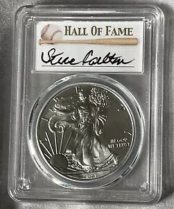 2021 PCGS MS70 �V���o�[ �C�[�O�� �^�C�v 1 ���s���� Steve Carlton