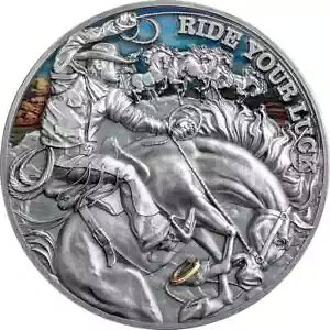 2023 2 �I���X .999 �V���o�[ �R�C�� �J�����[�� Ride Your Luck �n�C�����[�t �R�C��