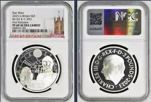 2023 pC ~g X^[ EH[Y R2-D2/3-CPO 1 IX Vo[ v[t PF69 UC t@[Xg [X