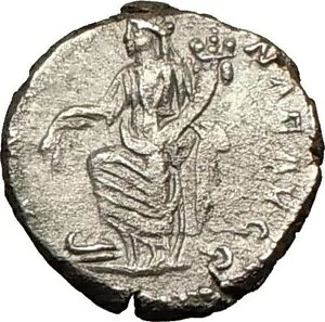 セプティミウス セブルス 198AD 古代シルバー ローマ コイン ANNONA ガレー船の富 i18102