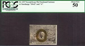 [ʉ  2 s 50 Zg FR# 1317 T[`[Wt 18-63-A AUNC PCGS 50