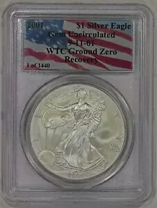 2001 AJ Vo[ C[O WTC OEh [ Jo[ PCGS ASE .999