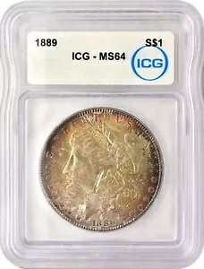 1889 ���[�K�� �V���o�[ �_���[ $1 �`���C�X ������ ICG MS64 �v���e�B �g�[�j���O