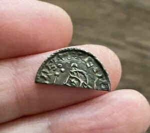 アングロサクソン。エドワード懺悔王 (1042-1066) シルバー「カット」ハーフペニー。