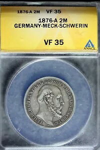 1876 - ANACS VF35 �h�C�c ���b�N �V�����F���� 2 �}�[�N �V���o�[ �R�C��! #B23646