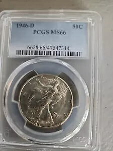 1946-D EH[LO oeB 50c n[t_[ PCGS MS 66--ꎟE-񎟐Ẽ_QƂĂ