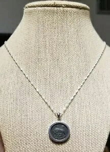 Roman Imperial She Wolf & Twins URBS Goddess Roma コイン シルバー ネックレス COA付き