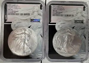 2021 Eagle S$1 T1&T2 MS70 NGC �ŏI 400 �{�b�N�X�B