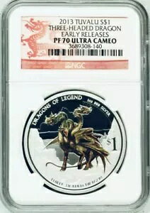 2013 �X���[�w�b�h �h���S�� �c�o����� NGC PF 70 UC ���������[�X 1 �I���X .999