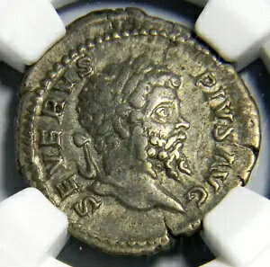 ローマコイン 193-211 セプティミウス セウェルス シルバー デナリウス NGC VF