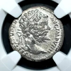 セプティミウス セウェルス、西暦 193 〜 211 年、アル デナリウス、NGC 認定、(265)