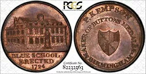 (1790 �N�㍠) GB DH-194 �E�H���b�N�V���[ 1/2 D �R���h�� �g�[�N�� PCGS MS 64 BN