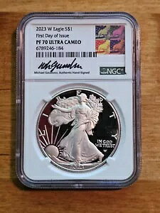 2023-W $1 AJ Vo[ C[O 1  MICHAEL GAUDIOSO NGC PF70 UC