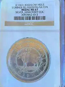 1961 バシュロー・ミュール・サマー ISL/ハドソン・フルトン メダル NGC MS67 (銀) ヤンコフスキー大佐