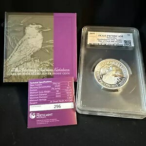 25���N�L�O�B (296/500) 2015 �I�[�X�g�����A�Y �N�b�J�u�� 5 �I���X �V���o�[ PCGS PR70 HR