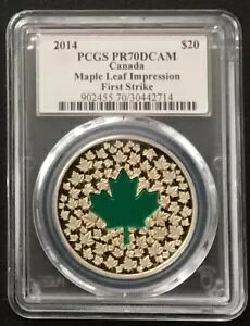 2014 �J�i�_ $20 ���[�v�� ���[�t �C���v���b�V���� PR70DCAM PCGS �O���[�� �t�@�[�X�g �X�g���C�N S �u�����g!