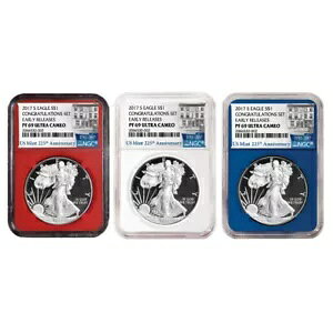 2017-S v[t $1 AJ Vo[ C[O ߂łƂZbg NGC PF69UC 3pc 225t...