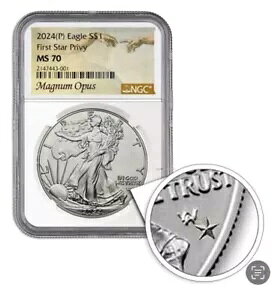 2024 P First Star Privy ASE NGC MS70 ?Rare Magnum Opus Label? PREORDER? POP 100