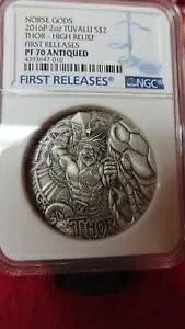 2016P 2oz �V���o�[ �c�o�� S$2 THOR NORSE GODS NGC PF70 �A���e�B�[�N HR/FR ���@�C�L���O