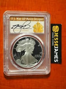 1991 S プルーフ シルバー イーグル PCGS PR70 DCAM トーマス クリーブランド サイン入りアールデコ ラベル