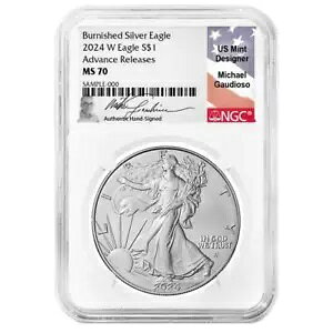 2024-W $1 1 IX o[jbV AJ Vo[ C[O NGC MS70 AR Gaudioso tO TC...