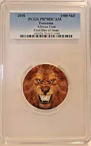 2018 �^���U�j�A PCGS PR70DCAM 1500 �V�����O �A�t���J ���C�I�� �������s�v���[�t