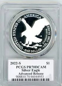 2022-S $1 �v���[�t �V���o�[ �C�[�O�� PR70 PCGS �A�h�o���X �����[�X T �N���[�u�����h �A�����J�[�i!