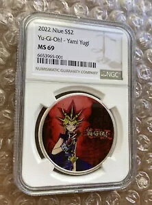 【トップポップ??】 NGC MS69 ニウエ 2022 遊戯王闇遊戯 カラー化2ドル銀貨