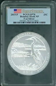 2015-P �{���x�C �t�b�N NP �A�����J ������ ATB 5 �I���X �V���o�[ PCGS SP70 �t�@�[�X�g �X�g���C�N