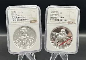 2017 $5 �j�E�G �v���[�t �V���o�[ �n�� �\�� / �_�[�X �x�C�_�[ �X�^�[ �E�H�[�Y NGC PF70 �E���g�� �J���I