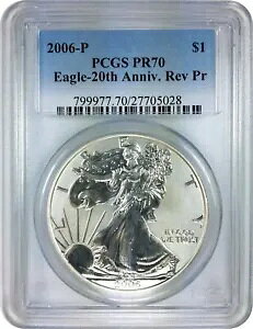 2006-P PCGS PR70 REV PR �V���o�[�C�[�O�� 20 ���N�L�O�F�򂹂����x��
