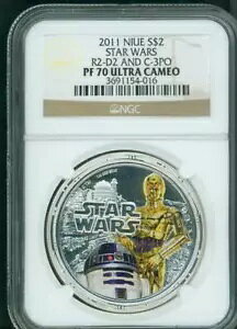 2011 $2 jEG X^[EEH[Y  1 IXVo[ NGC PF70 R2-D2 & C-3PO PR70