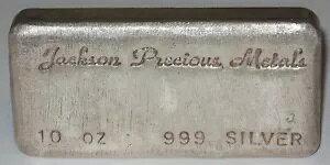 Jackson Precious Metals 10 gC IX 0.999 Vo[ o[B B BBe[Wꂽ