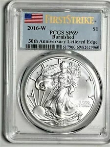 2016 W 1 $ バーニッシュ ファースト ストライク アメリカン シルバー イーグル PCGS SP69 ?9060?V10?